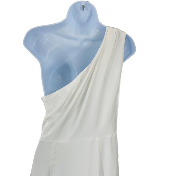 ELLIATT NEW Cassini Satin Formal One Shoulder Midi Dress in Ivory Size L - Picture 7 of 11